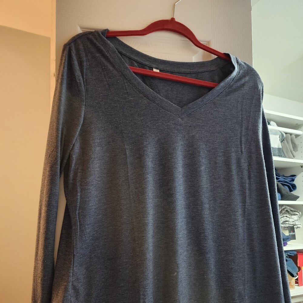 Athmile Long Sleeve V Neck Light Weight Shirt.  NWT and in ori packaging!